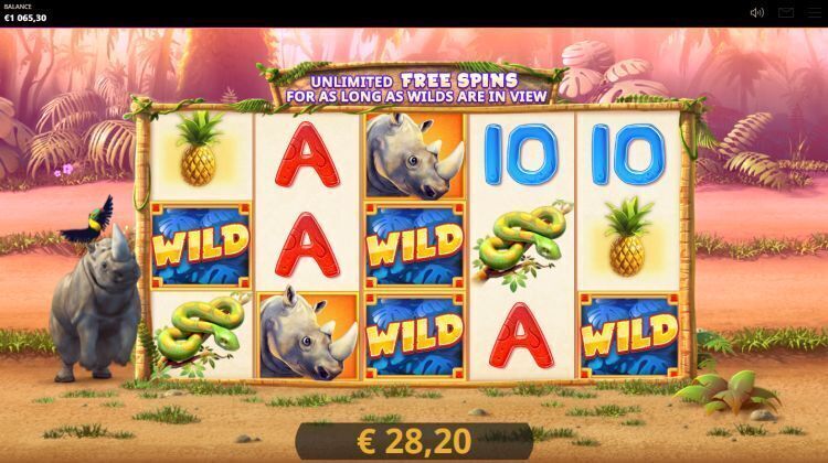 free spins op de slot Rhino Rumble