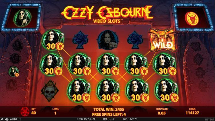 Ozzy Osbourne slot review netent big win