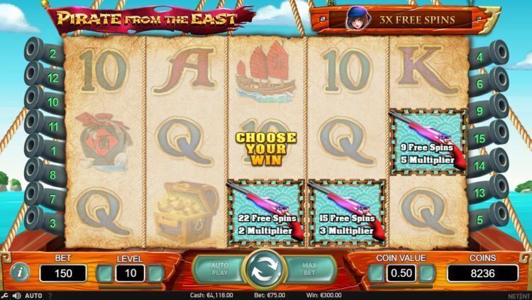 Pirate from the east slot review netent bonus trigger