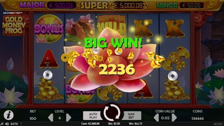 Gold Money Frog Netent slot review big win