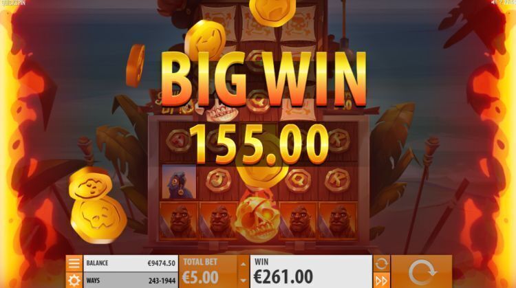 Skulls Up slot review Quickspin big win