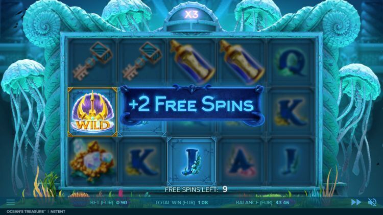 Ocean's Treasure netent slot retrigger