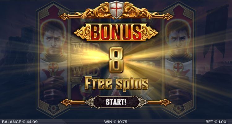 bonus feature op Crusader slot: gratis spins