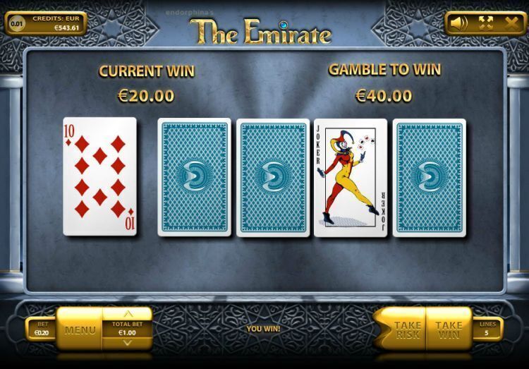 The Emirate slot review endorphina gamble feature