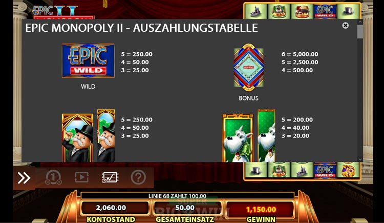 Epic Monopoly 2 online slot