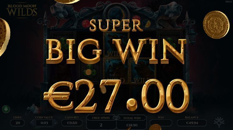 Blood Moon Wilds slot bonus super big win