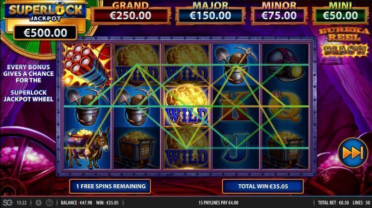 Eureka reel blast free spins