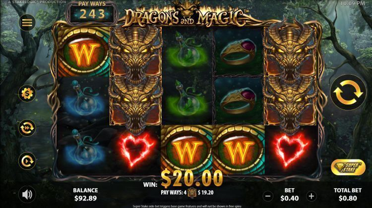 Dragons and magic slot review stakelogic