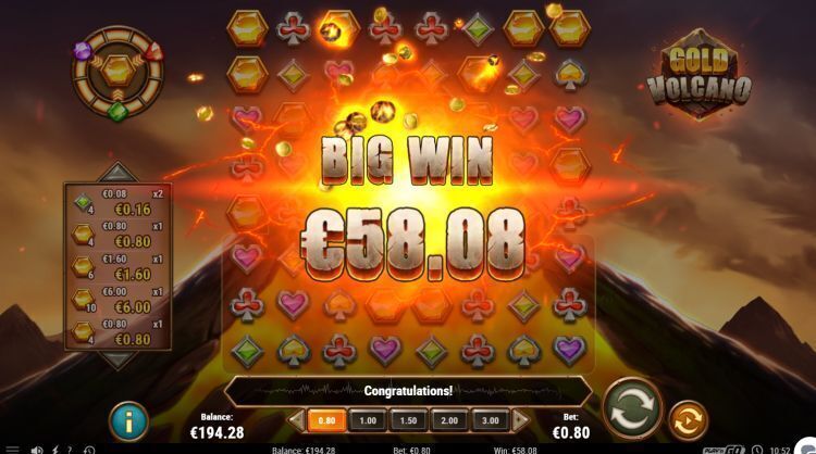 Gold Volcano slot review play'n go big win