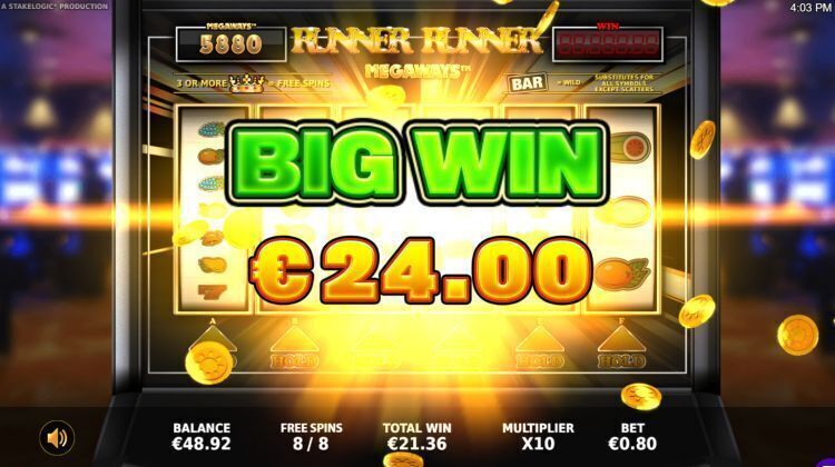 Runner Runner Megaways bonus big win