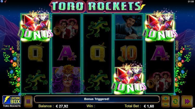 Toro Rockets slot review bonus trigger