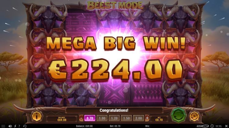 win a beest slot play n go review mega big win