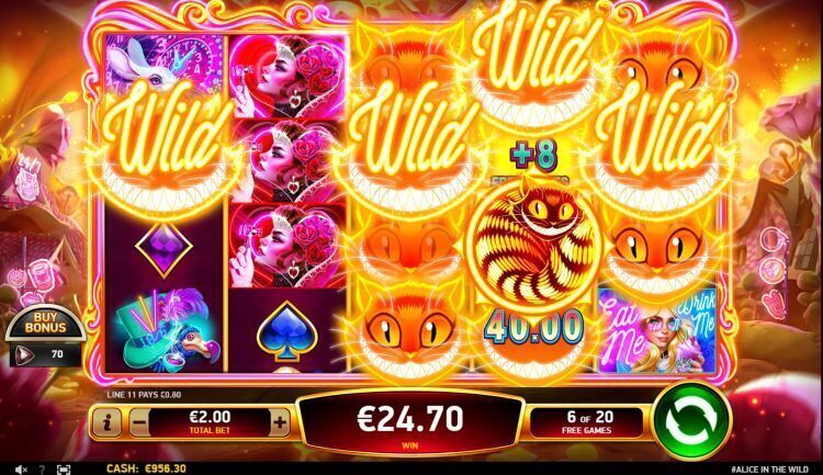 Alice in the wild slot review bonus win