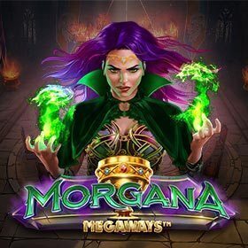 Het logo van de Morgana Megaways slot