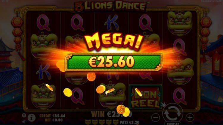 5 lions dance slot mega win