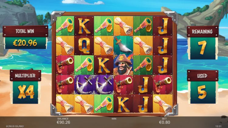 Bonus island slot review inspired free spins win