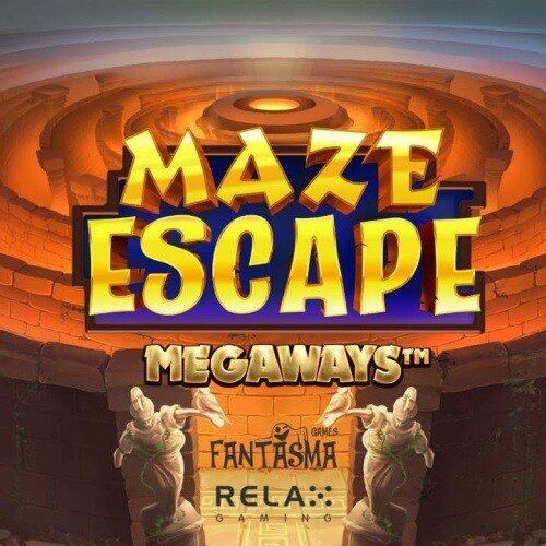 het logo van de Maze Escape megaways slot