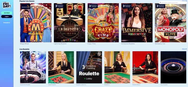 casino friday review spelaanbod live casino