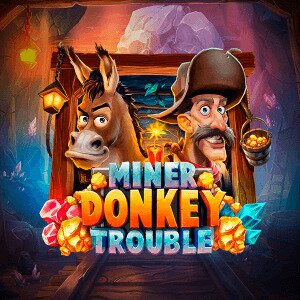 Het logo van de Miner Donky Trouble Slot