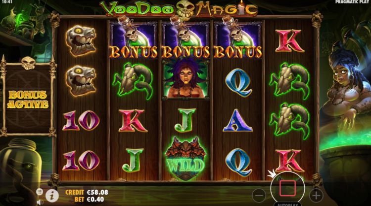 Voodoo Magic slot review bonus trigger