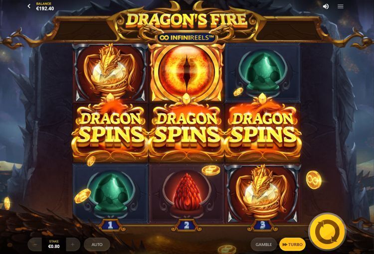 Dragon's Fire Infinireels slot bonus trigger