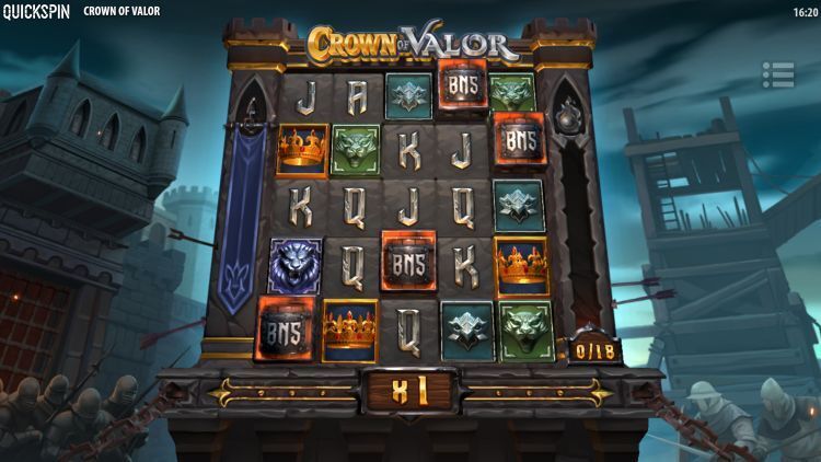 Crown of Valor slot quickspin bonus trigger