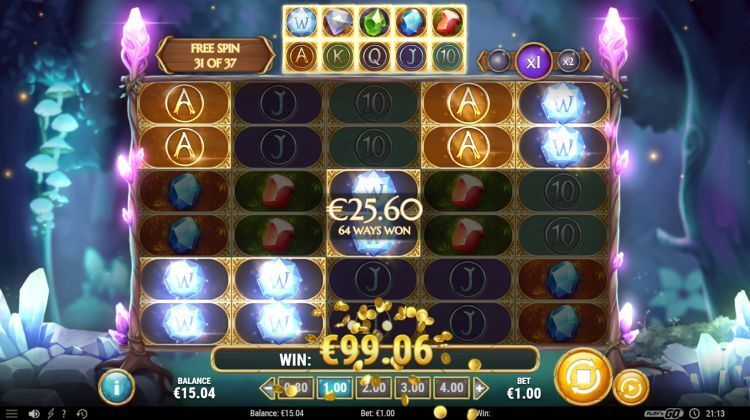 Shimmering Woods slot free spins win