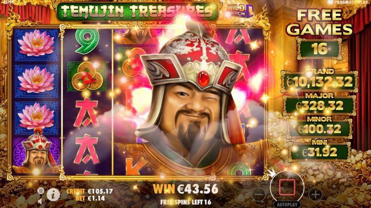 Temujin Treasures slot review feature