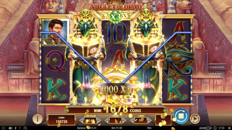 Rich Wilde and the Amulet of Dead slot play n go big win