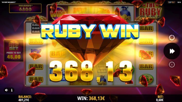 The Ruby Megaways slot mega big win