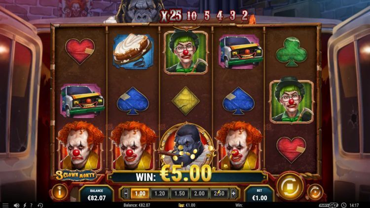 3 clown monty slot review Play'n GO win