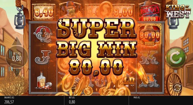 King of the west slot review super big win