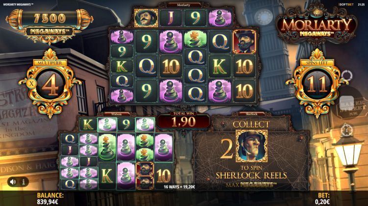 Moriarty Megaways slot review free spins feature