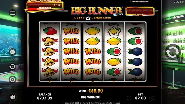 Big Runner Deluxe slot stakelogic big win