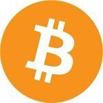 Het logo van bitcoin