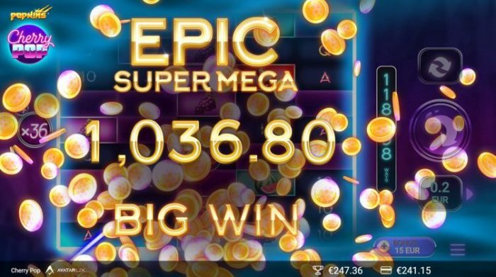Epic Super MEga Big Win op de slot Cherry Pop