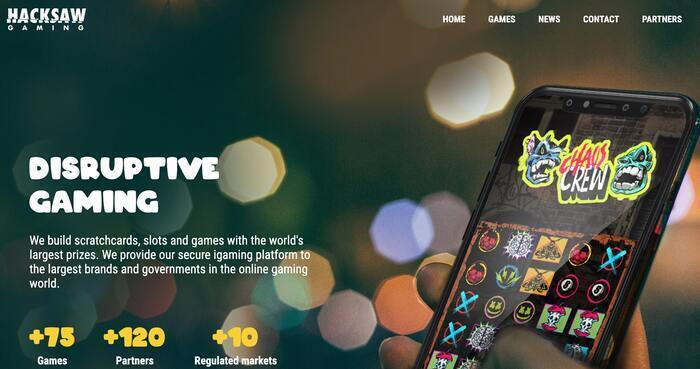 Hacksaw Gaming casino spel provider Homepage