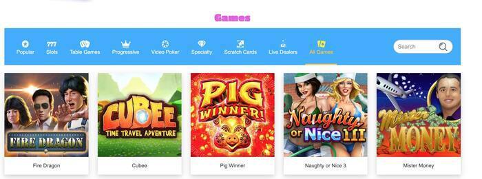 Casino spellen van het online casino JackMiilion