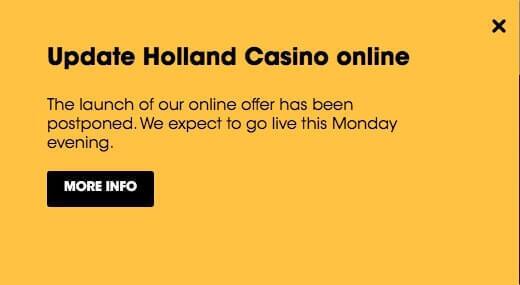Holland Casino berichtgeving over opening van hun site