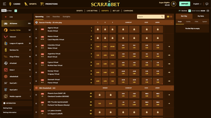 scarabet casino esports