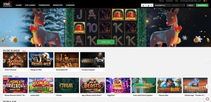 Homepage van Starcasino