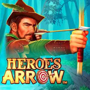 slot logo van heroes arrow gokkast gemaakt door Playtech