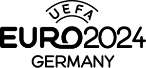Het logo van de UEFA EK 2024 voetbal