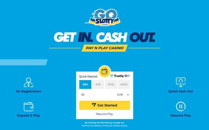 GoSlotty Casino Homepage
