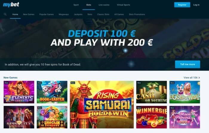 Mybet Casino Homepage