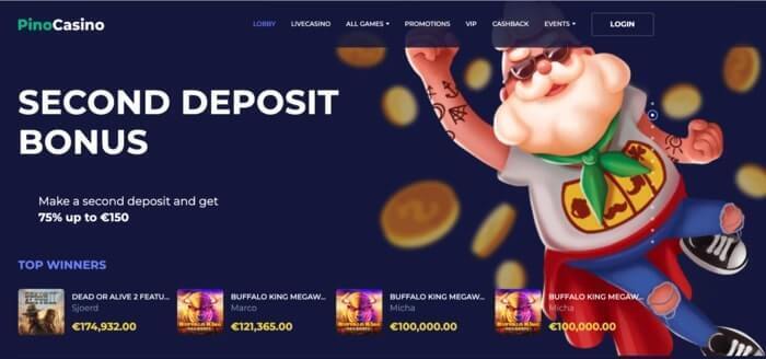 homepage - Pino Casino inloggen