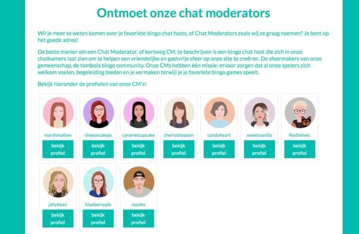Tombola Nederland Chat Moderators team