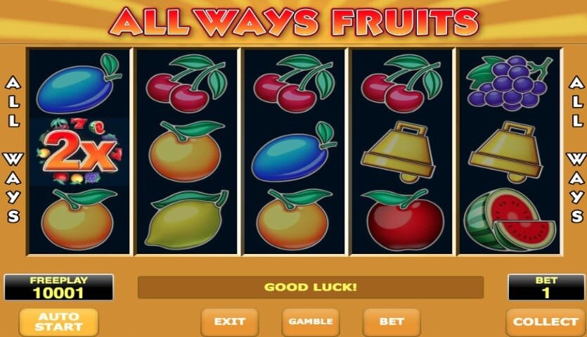 screenshot van de All Ways Fruits Slot van Amatic