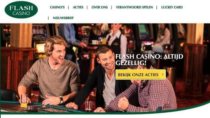 Homepage van Flash Casino