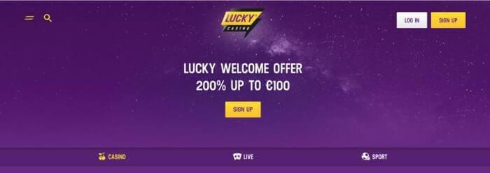 LuckyCasino Homepage